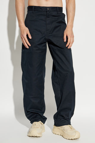 Moncler NAVY BLUE Trousers with logo 3