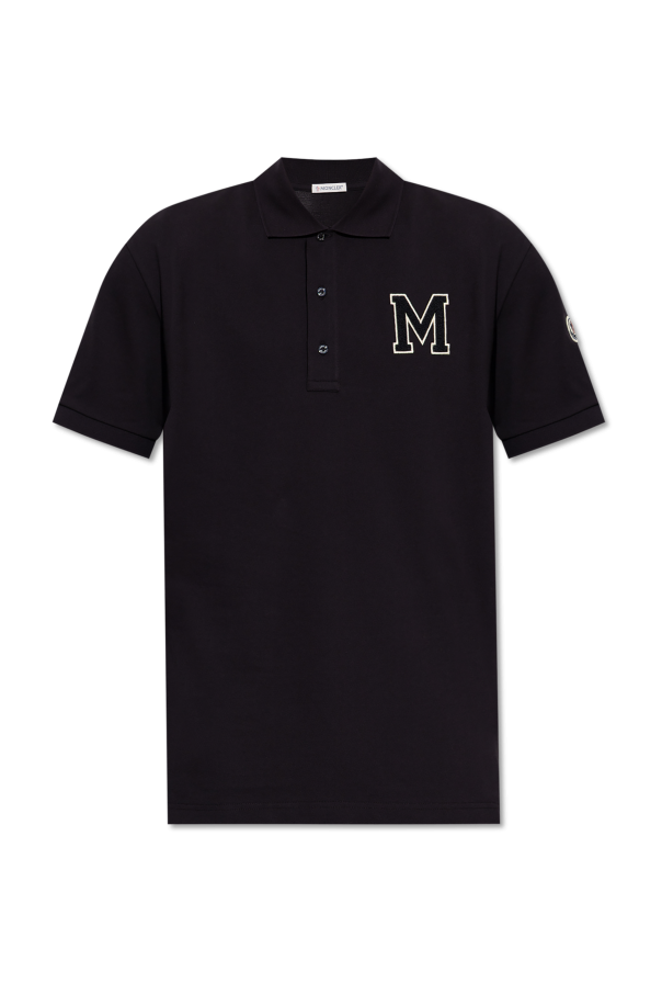 Moncler NAVY BLUE Polo with logo 1