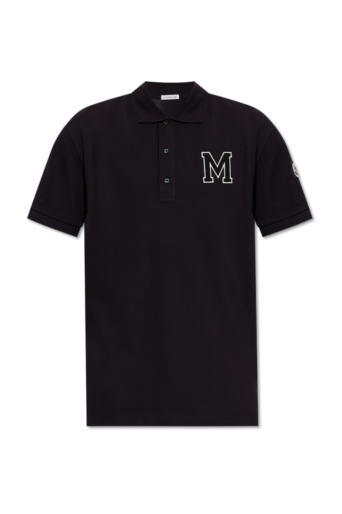 Moncler NAVY BLUE Polo with logo 1