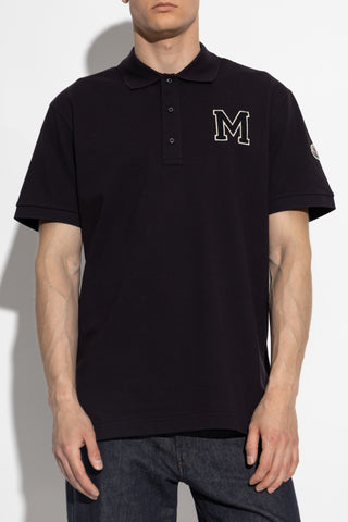 Moncler NAVY BLUE Polo with logo 3
