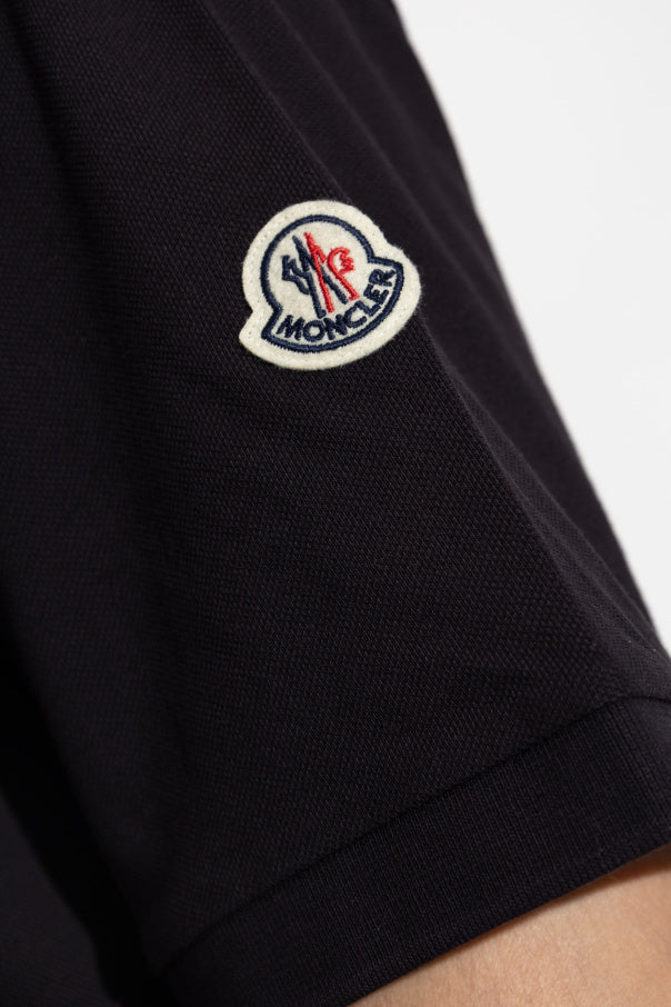Moncler NAVY BLUE Polo with logo 5