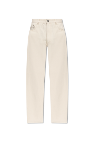 Moncler cream Jeans with logo 1