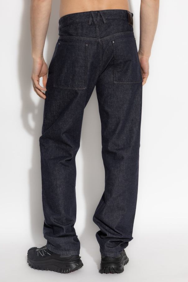 Moncler NAVY BLUE Jeans with logo 4