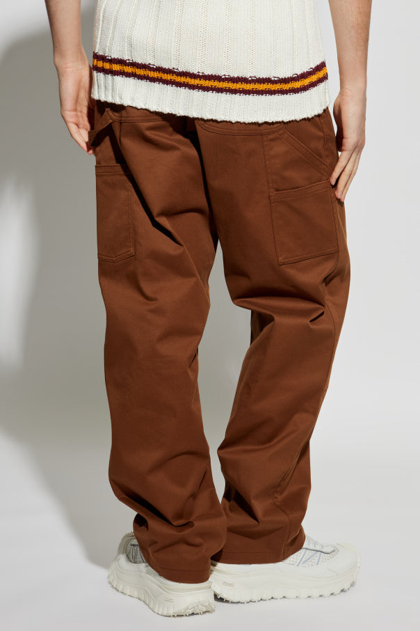 Moncler BROWN Trousers with logo 4