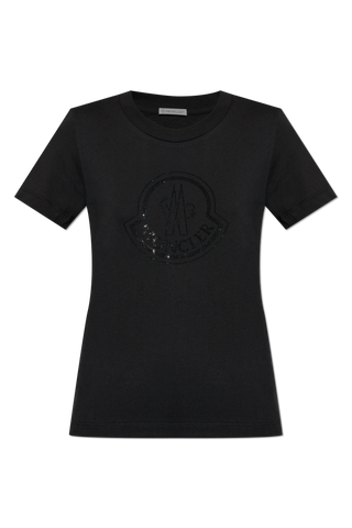 Moncler BLACK T-shirt with logo 1