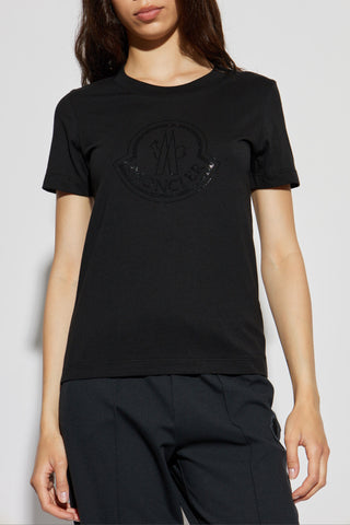 Moncler BLACK T-shirt with logo 3