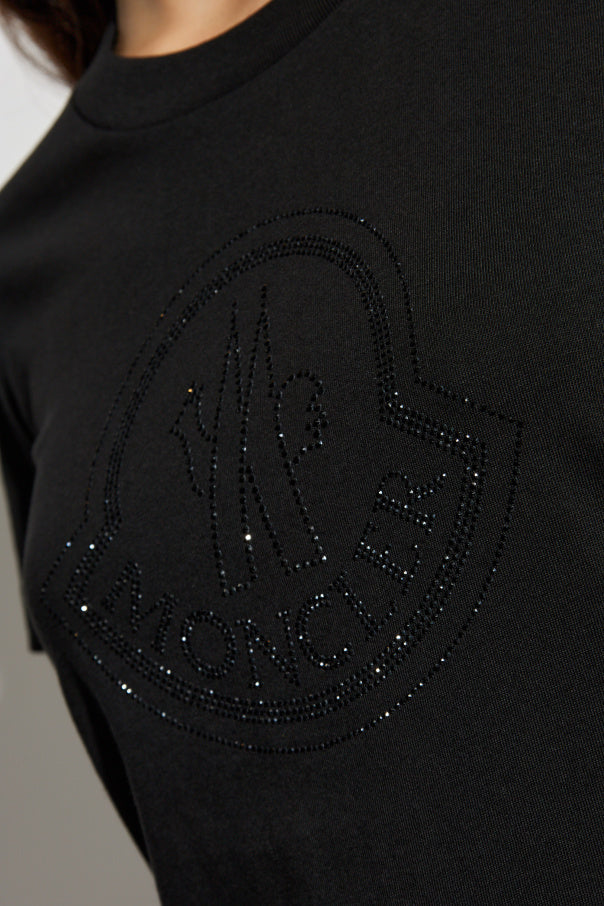 Moncler BLACK T-shirt with logo 5