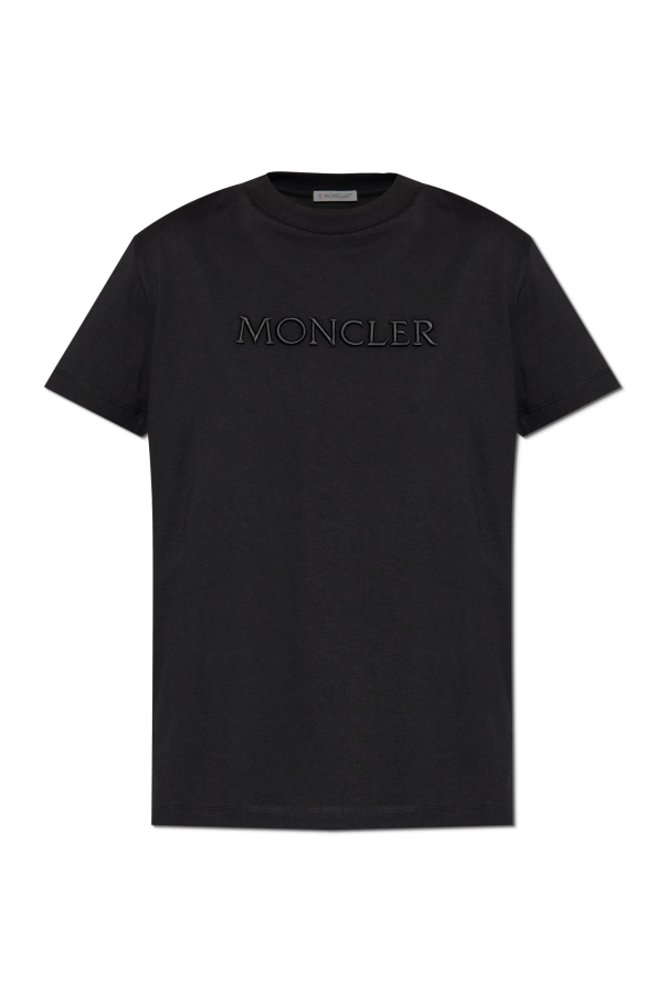 Moncler BLACK T-shirt with logo 1
