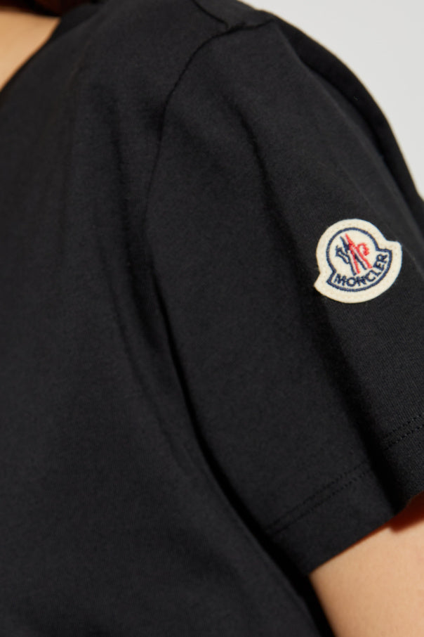 Moncler BLACK T-shirt with logo 5