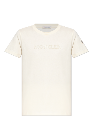 Moncler cream T-shirt with logo 1