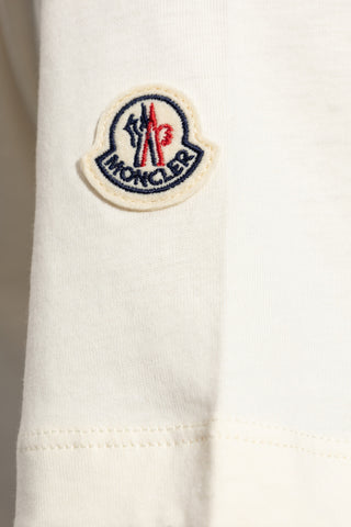 Moncler cream T-shirt with logo 5