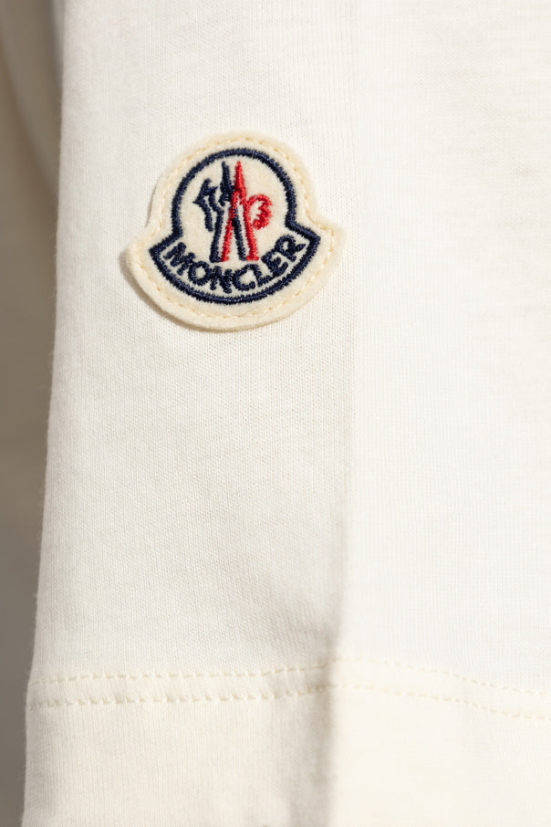 Moncler cream T-shirt with logo 5
