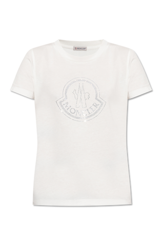 Moncler WHITE T-shirt with logo 1