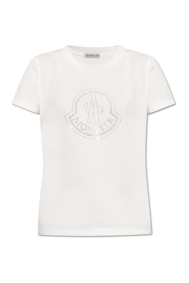 Moncler WHITE T-shirt with logo 1