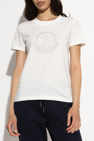 Moncler WHITE T-shirt with logo 3