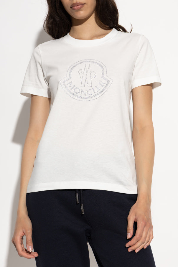 Moncler WHITE T-shirt with logo 3
