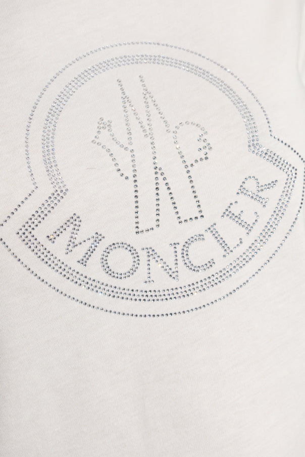 Moncler WHITE T-shirt with logo 5