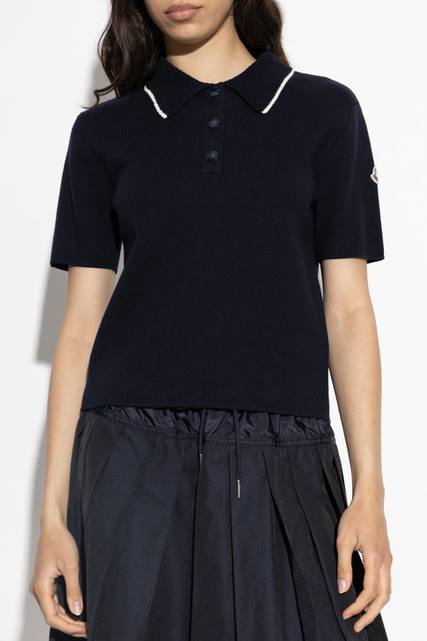 Moncler NAVY BLUE Cotton polo 3