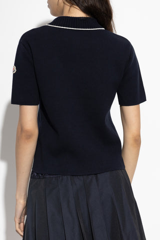 Moncler NAVY BLUE Cotton polo 4