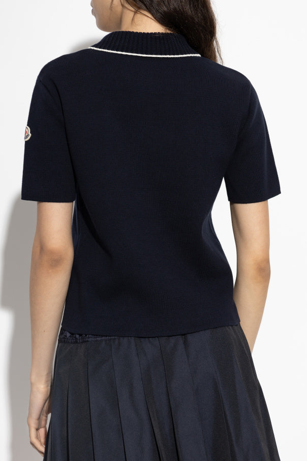 Moncler NAVY BLUE Cotton polo 4