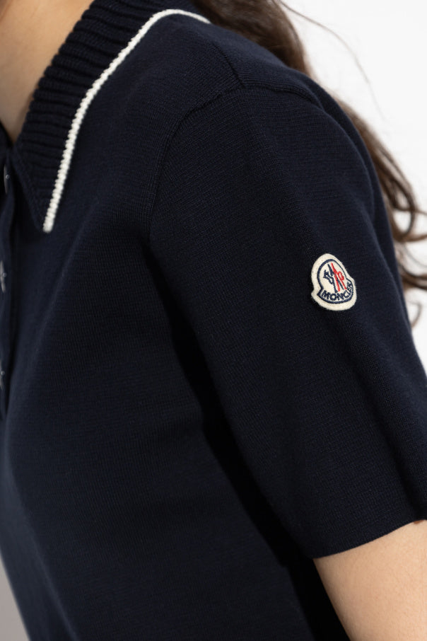 Moncler NAVY BLUE Cotton polo 5