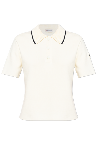Moncler cream Cotton polo 1
