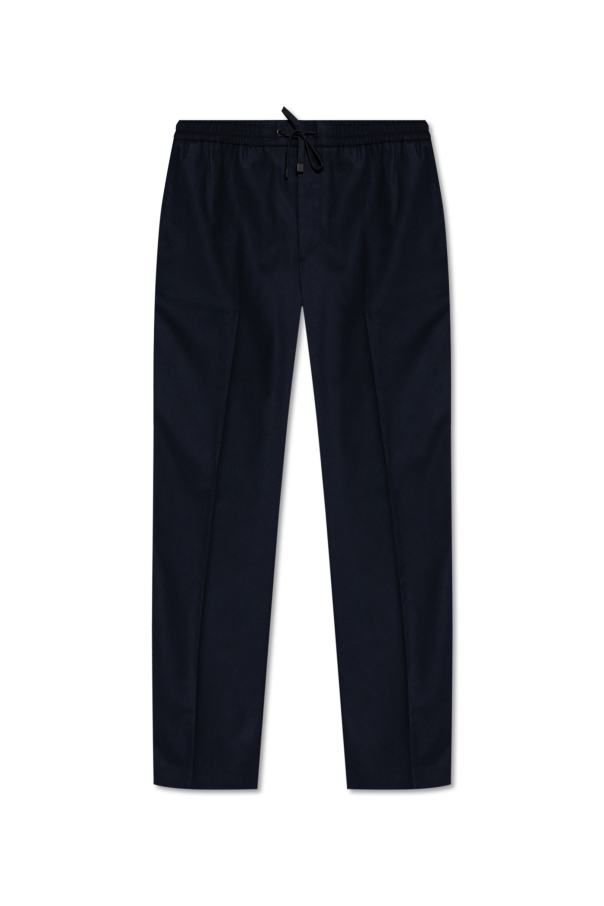 Moncler NAVY BLUE Trousers with cashmere trim 1