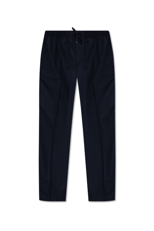 Moncler NAVY BLUE Trousers with cashmere trim 1