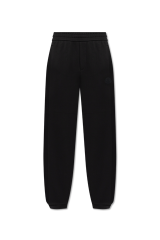 Moncler BLACK Trousers with logo 1