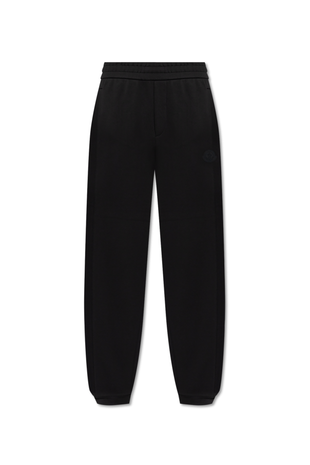Moncler BLACK Trousers with logo 1