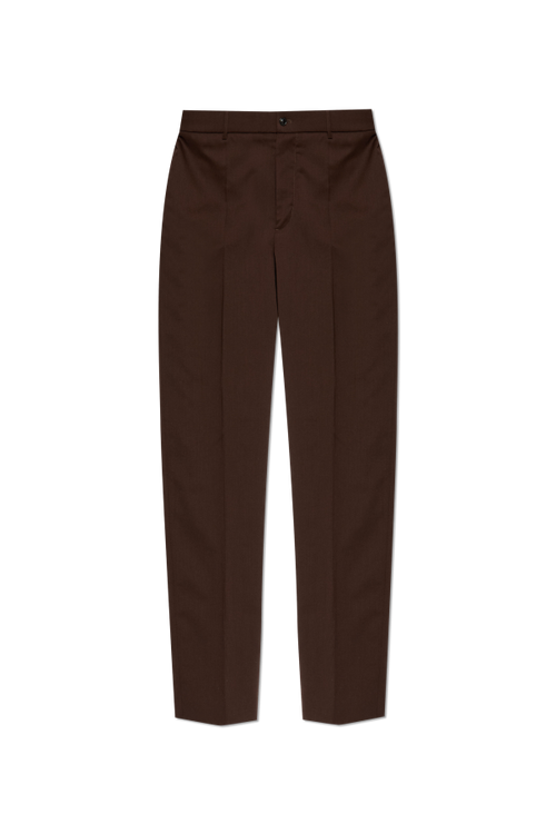 Moncler BROWN Creased trousers 1