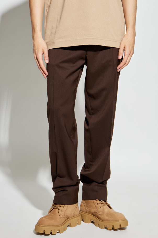 Moncler BROWN Creased trousers 3