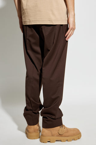 Moncler BROWN Creased trousers 4