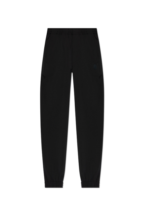 Moncler BLACK Trousers with logo 1