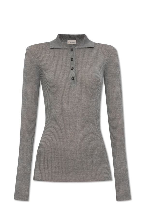 Moncler GREY Wool polo 1