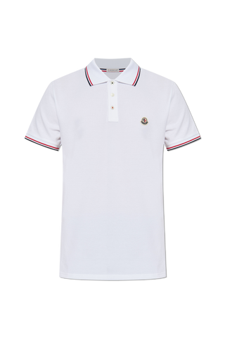 Moncler WHITE Cotton polo 1