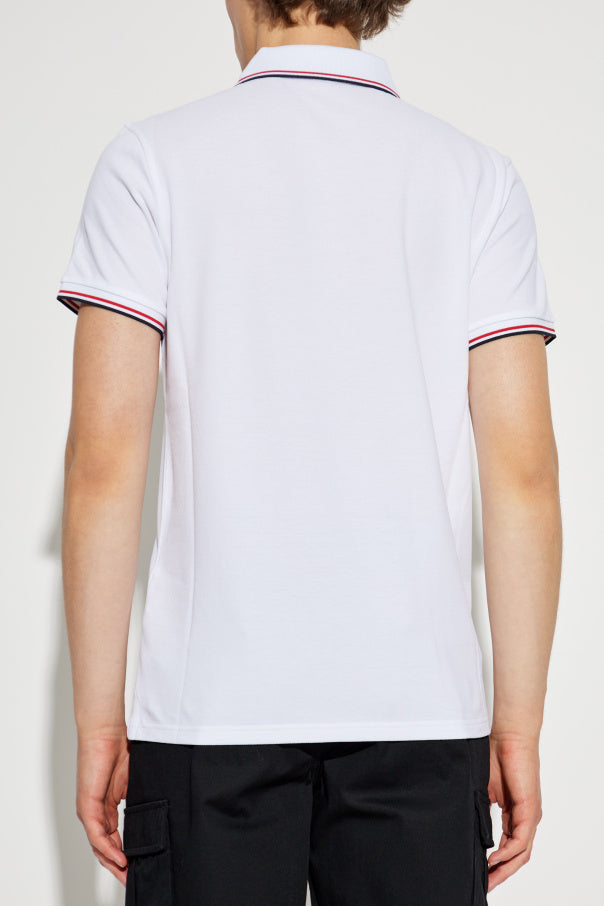 Moncler WHITE Cotton polo 4