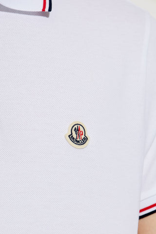 Moncler WHITE Cotton polo 5