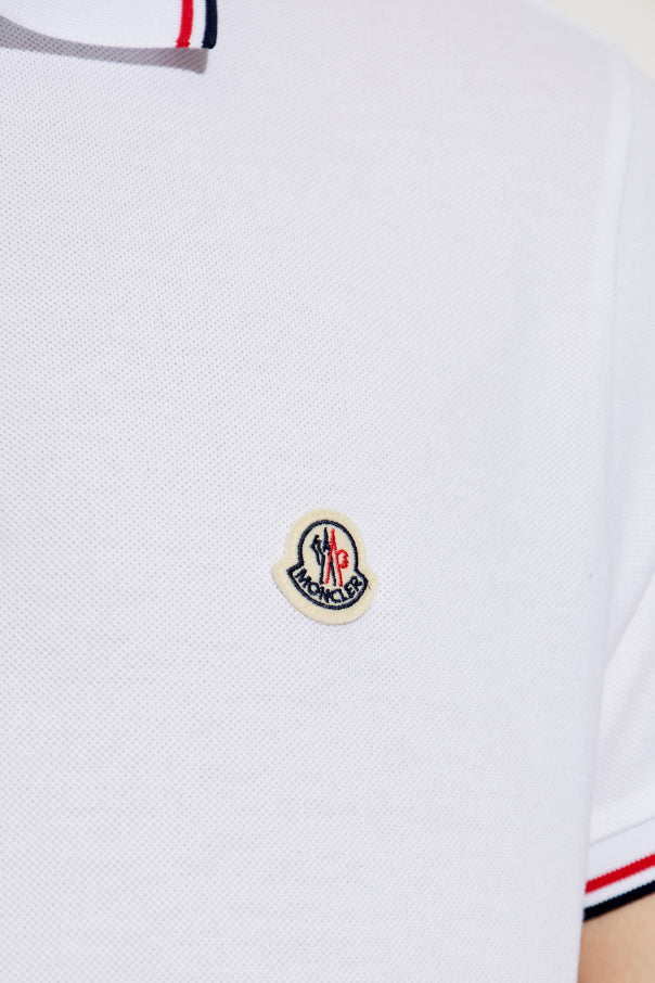 Moncler WHITE Cotton polo 5