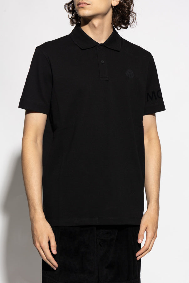 Moncler BLACK Polo with logo patch 3