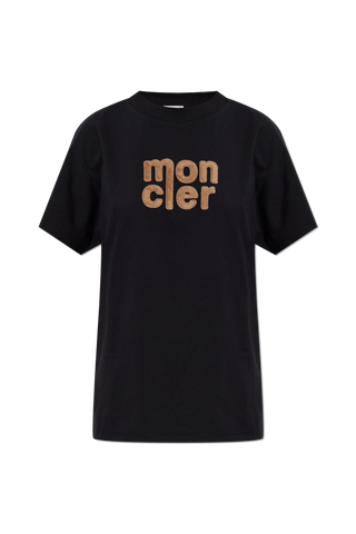 Moncler BLACK T-shirt with logo 1