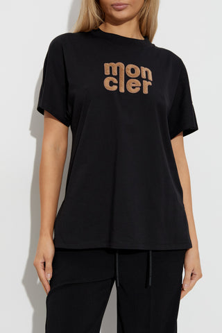 Moncler BLACK T-shirt with logo 3