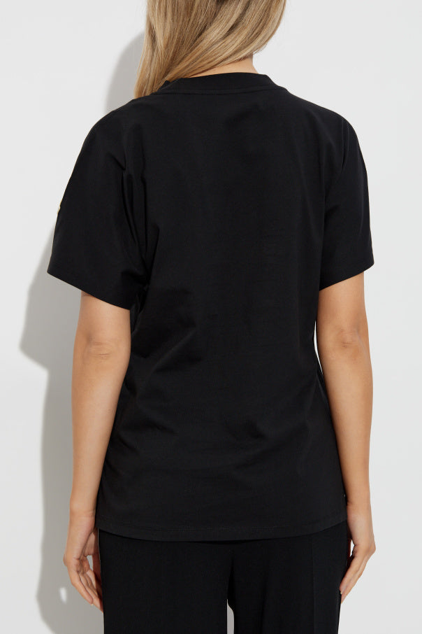 Moncler BLACK T-shirt with logo 4