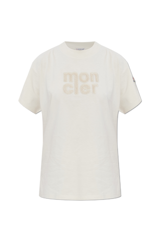 Moncler WHITE T-shirt with logo 1