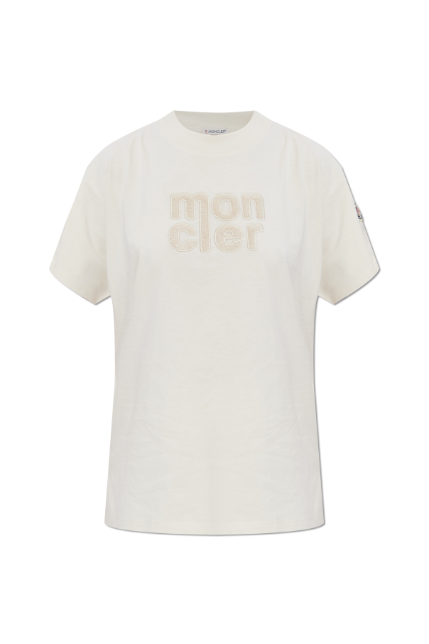 Moncler WHITE T-shirt with logo 1