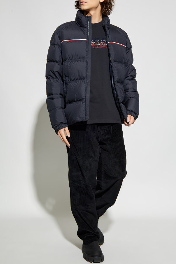 Moncler NAVY BLUE T-shirt with printed logo 2