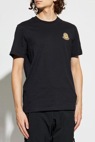 Moncler BLACK T-shirt with logo patch 3