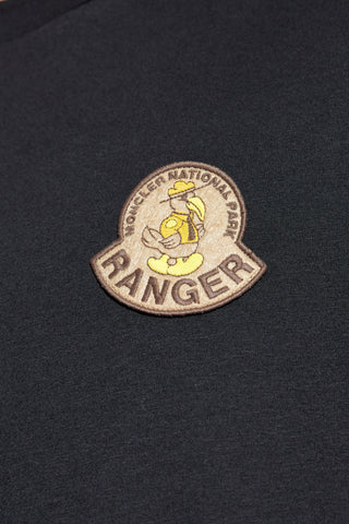 Moncler BLACK T-shirt with logo patch 5