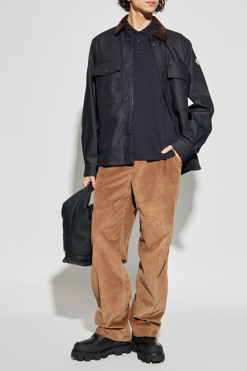 Moncler NAVY BLUE Polo with logo 2
