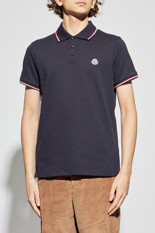 Moncler NAVY BLUE Polo with logo 3